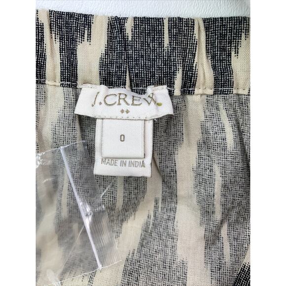 J. Crew Womens Size 0 Ikat Ruffle‎ Flounce Cotton Tank Top Blouse NWOT - Picture 4 of 12